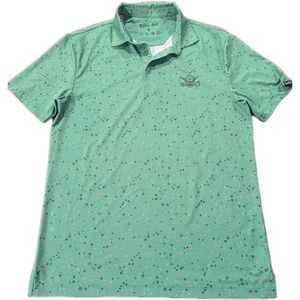 Mens TATTOO GOLF Poly Spandex Golf Polo Shirt Green Black
